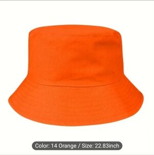 Bucket Hat, Adult, Solid Color Red or Orange Available